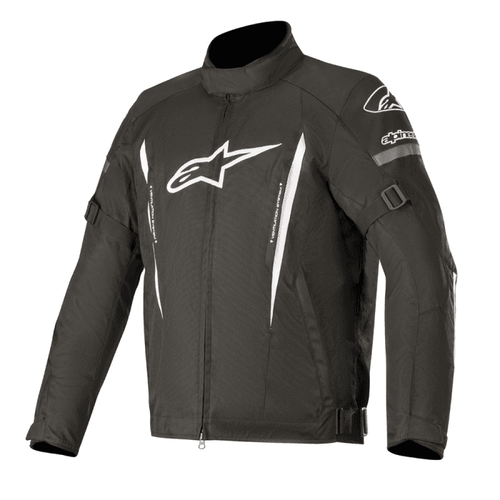ALPINESTARS GUNNER V2 WATERPROOF JACKET – BLACK / WHITE   at Webbs Motorcycles