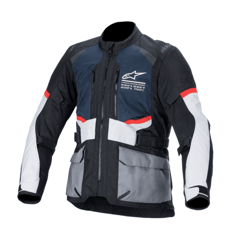 ALPINESTARS ANDES AIR DRYSTAR® JACKET – DARK BLUE / BLACK / ICE GREY   at Webbs Motorcycles