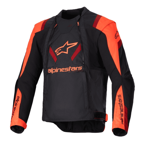 ALPINESTARS T-STUNT AIR MEN’S JACKET – BLACK / RED FLUO / DARK RED   at Webbs Motorcycles