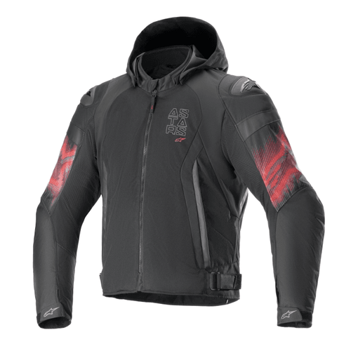 ALPINESTARS ZACA AIR VENOM WATERPROOF JACKET – BLACK / BRIGHT RED   at Webbs Motorcycles