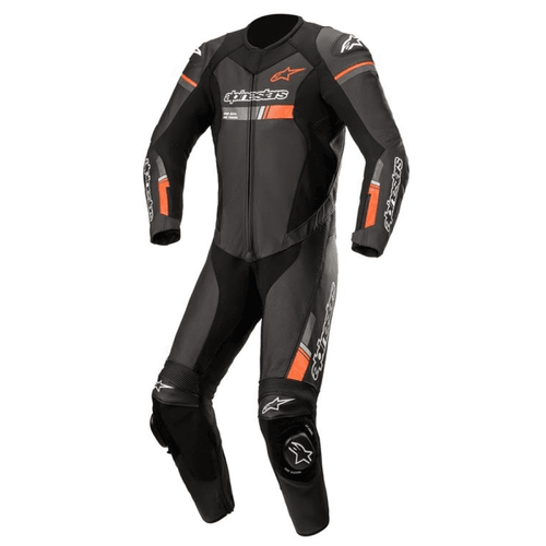 ALPINESTARS GP FORCE CHASER 1-PIECE LEATHER SUIT – BLACK / RED / FLUO   at Webbs Motorcycles