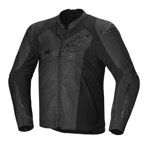 ALPINESTARS FASTER V3 LEATHER JACKET – BLACK / BLACK   at Webbs Motorcycles