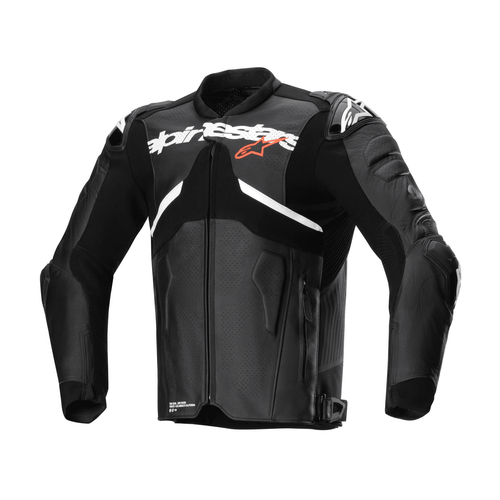 ALPINESTARS ATEM V5 LEATHER JACKET – BLACK / WHITE   at Webbs Motorcycles