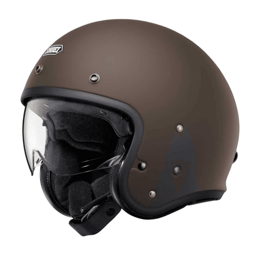 SHOEI J.O2 PLAIN HELMET – MATT BROWN – OPEN FACE   at Webbs Motorcycles SHOEI J.O2 PLAIN HELMET – MATT BROWN – OPEN FACE   at Webbs Motorcycles
