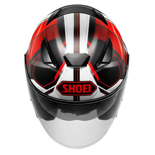Shoei | j-cruise 3 whizzy tc-1 black / red – open face helmet | Webbs
