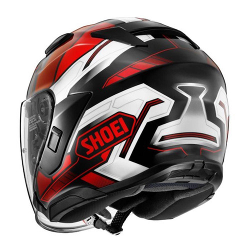 Shoei | j-cruise 3 whizzy tc-1 black / red – open face helmet | Webbs