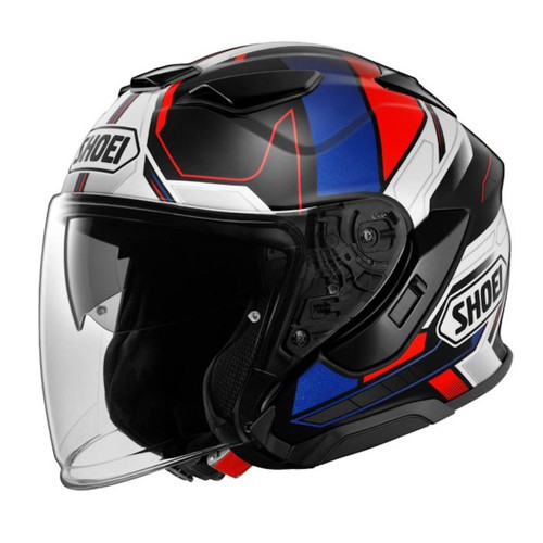 SHOEI J-CRUISE 3 WHIZZY TC-10 – BLACK / RED / BLUE – OPEN FACE   at Webbs Motorcycles SHOEI J-CRUISE 3 WHIZZY TC-10 – BLACK / RED / BLUE – OPEN FACE   at Webbs Motorcycles