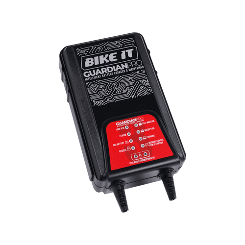 BIKE IT GUARDIAN PRO 3 INTELLIGENT BATTERY CHARGER AND MAINTAINER 12/14.4V 3.8A   at Webbs Motorcycles