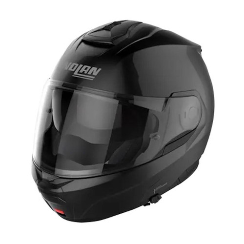 NOLAN N100-6 CLASSIC N-COM – GLOSS BLACK – FLIP FRONT   at Webbs Motorcycles