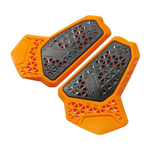 RST x D3O CP2 Split Chest Protector, orange and black motorcycle protective gear for enhanced impact absorption and safety.