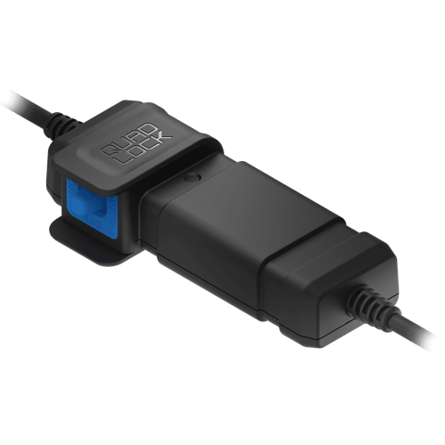 QUAD LOCK WATERPROOF 12V TO USB SMART ADAPTOR, black waterproof motorcycle power adapter with USB charging port at Webbs Motorcycles