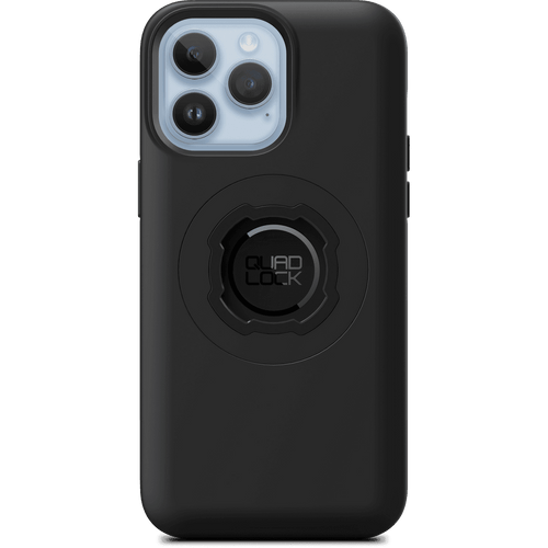 QUAD LOCK MAG CASE IPHONE 14 PRO MAX, black protective phone case with magnetic mount for iPhone 14 Pro Max at Webbs Motorcycles.