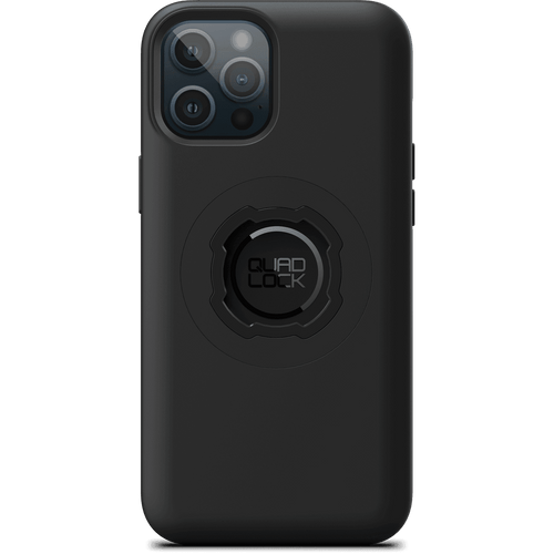 Quad Lock Mag Case iPhone 12 / 12 Pro, black protective phone case with MagSafe compatible rotating mounting system.