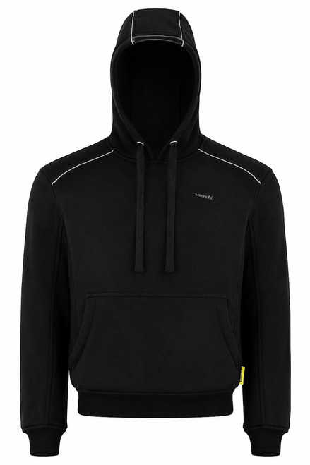 VENTI ENIGMA “PULLOVER” KEVLAR RIDING HOODIE – BLACK at Webbs Motorcycles