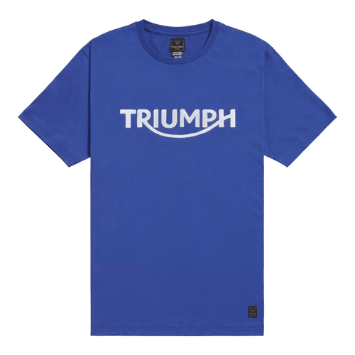 TRIUMPH BAMBURGH TEE BLUE   at Webbs Motorcycles