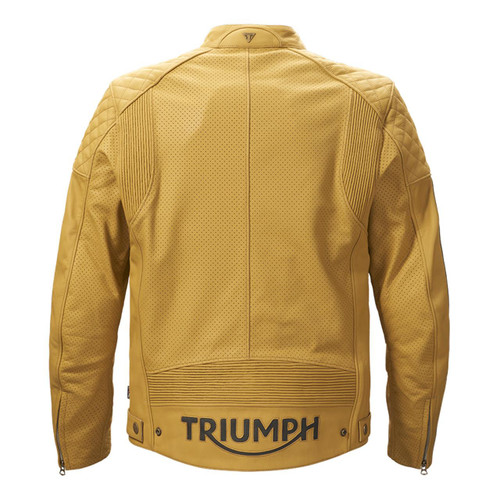Triumph | Braddan Air Race Leather Jacket GOLD | Webbs