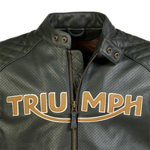 Triumph | Braddan Air Race Leather Jacket Racing Green | Webbs