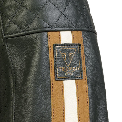 Triumph | Braddan Air Race Leather Jacket Racing Green | Webbs