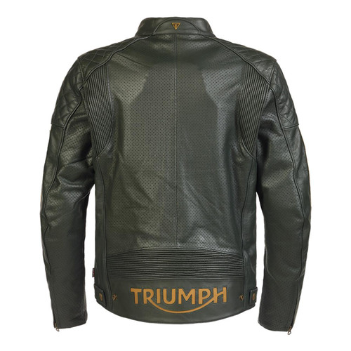 Triumph | Braddan Air Race Leather Jacket Racing Green | Webbs