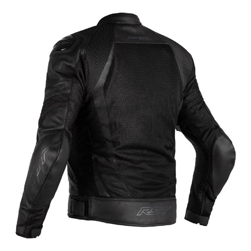RST Tractech EVO CE Mesh Leather Jacket Black Webbs