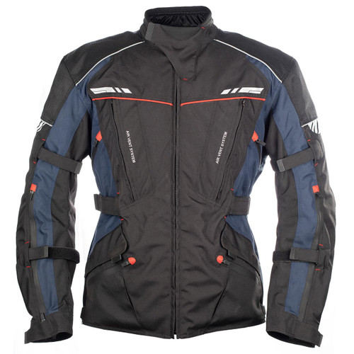 Mens Motorcycle Jackets | Venti Descent Jacket Black Blue | Webbs