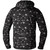 RST HAVOC CE MEN'S TEXTILE JACKET BLACK/GREY, rear view of men's black and grey textile motorcycle jacket with geometric pattern design at Webbs Motorcycles.