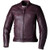 RST IOM TT HILLBERRY 2 CE Men's Brown Leather Jacket, close-up of stylish men's brown leather motorcycle jacket with zip front and padded shoulders at Webbs Motorcycles.