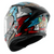  AXOR STREET BOBBY BLACK BLUE GLOSS FULL FACE HELMET 