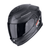 EXO-GT SP AIR FLEX BLACK/SILVER motorcycle helmet at Webbs Motorcycles, black with silver and red accents, aerodynamic design and tinted visor.