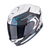 EXO-GT SP AIR FLEX WHITE/CHAM motorcycle helmet, white, black, and blue design with carbon fiber accents, full-face protective helmet at Webbs Motorcycles.