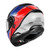 SHOEI NEOTEC 3 SHARPEN TC-10 HELMET – BLUE / WHITE / RED – FLIP FRONT   at Webbs Motorcycles