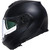 NOLAN N100-6 CLASSIC N-COM Matte Black Flip Front Helmet, front side view of a sleek black motorcycle helmet with clear visor and communication system at Webbs Motorcycles.