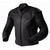 RST S1 D3O Leather Jacket Black, a black leather motorcycle jacket with protective padding and zippers at Webbs Motorcycles.