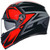 AGV K3 COMPOUND HELMET – BLACK / RED – FULL FACE, motorcycle helmet with black and red design, full-face coverage, and clear visor at Webbs Motorcycles.