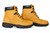 RST WORKWEAR CE MENS MOTORCYCLE BOOTS – SAND, durable tan-colored motorcycle boots with black padded ankle collar, metal eyelets, and sturdy black rubber sole for riding safety.