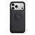 QUAD LOCK MAG CASE IPHONE 17 PRO MAX, black magnetic protective phone case with a circular magnetic mount on the back.