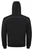VENTI ENIGMA “PULLOVER” KEVLAR RIDING HOODIE – BLACK, front view of a black motorcycle hoodie with white piping details and a hood, designed for motorcycle riding safety and style.