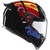 AGV K1-S PULSE 46 REPLICA – FULL FACE motorcycle helmet, designed with a vivid red, yellow, and black graphic pattern, featuring a transparent visor. Suitable for motorcycle riders, available at Webbs Motorcycles.