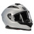 AGV K7 SOLID – MATT PRISMA SILVER – FULL FACE motorcycle helmet, front view showing sleek design and clear visor at Webbs Motorcycles.