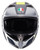 AGV K3 SHADE – GREY / FLUO YELLOW – FULL FACE motorcycle helmet, front view showcasing its grey and fluorescent yellow design with tinted visor at Webbs Motorcycles.