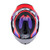 Alpinestars S-R7 Lumen full face helmet in black, purple, red fluo, and white glossy finish, front view showing aerodynamic design and ventilation system.