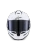 ALPINESTARS S-R7 SOLID – WHITE GLOSSY – FULL FACE HELMET, white glossy full face motorcycle helmet with black visor and aerodynamic vents.