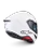 ALPINESTARS S-R7 SOLID – WHITE GLOSSY – FULL FACE HELMET, a sleek white glossy full-face motorcycle helmet with black and red accents and tinted visor at Webbs Motorcycles.