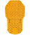 VENTI INISIFLEX AIR BACK PROTECTOR LVL 2, yellow breathable back protector with perforated design for motorcycle safety at Webbs Motorcycles.