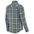 VENTI MENS ROGUE KEVLAR RIDING SHIRT NAVY/OLIVE CHECK, men's riding shirt with a navy, olive, and white checkered pattern.