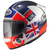 Arai Quantic Nation, full-face motorcycle helmet in red, white and blue Union Jack graphics with a clear visor, shown from the side at Webbs Motorcycles.