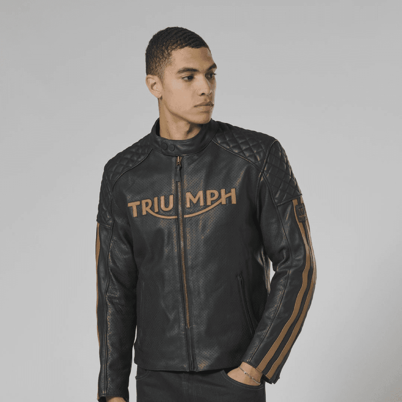 Braddan Jacket Triumph BRADDAN Leather JACKET - Air Mesh | Race 