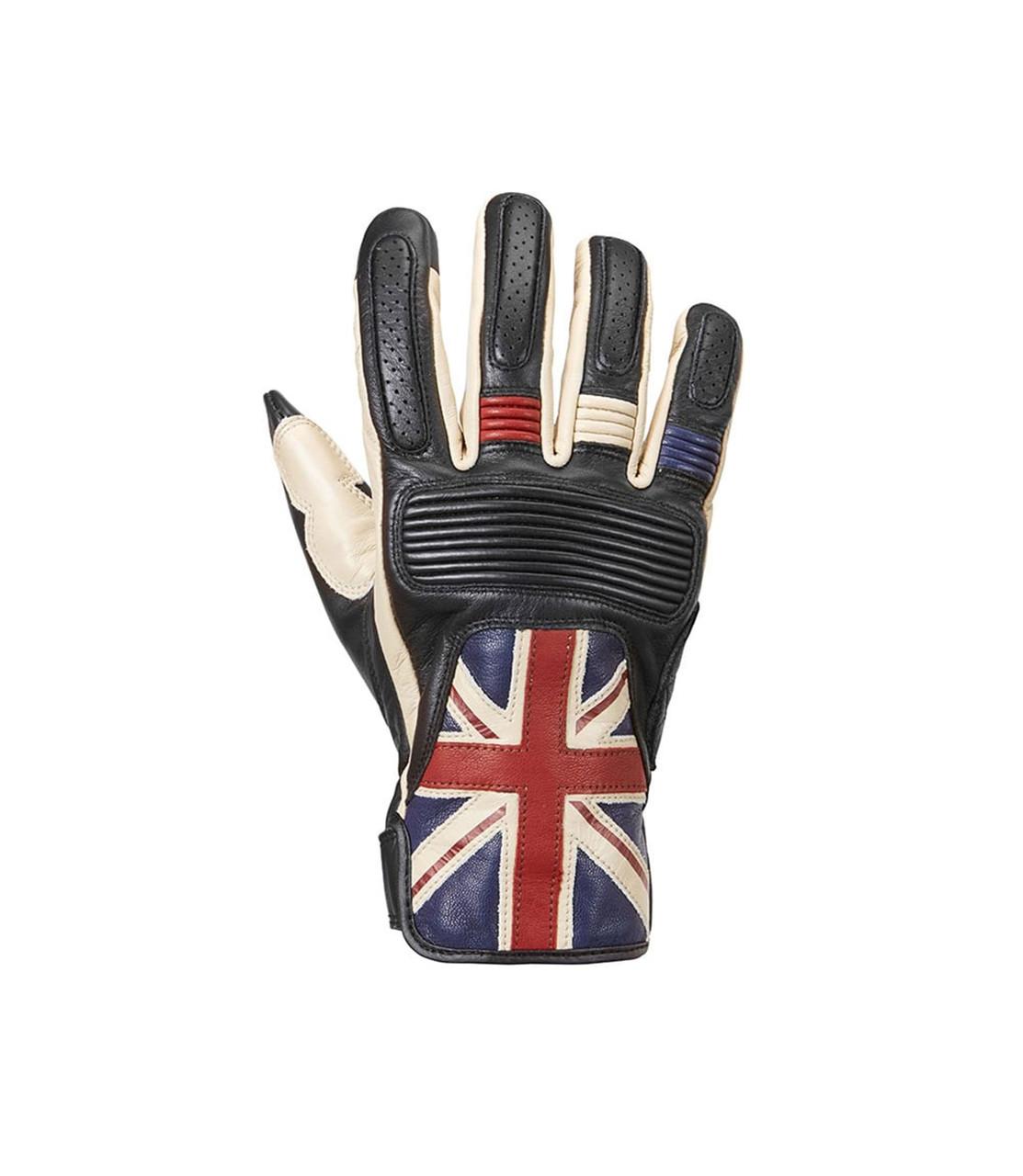 Triumph | Flag Leather Glove White-Blue Red | Webbs