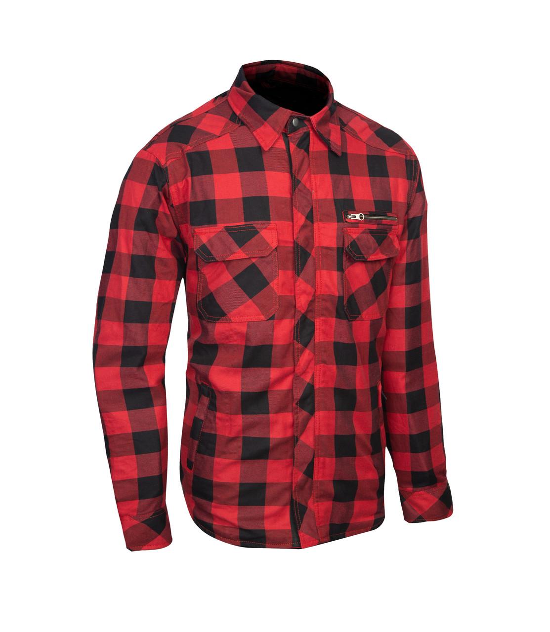 Mens Motorcycle Jacket | Venti Rogue Shirt Red | Webbs