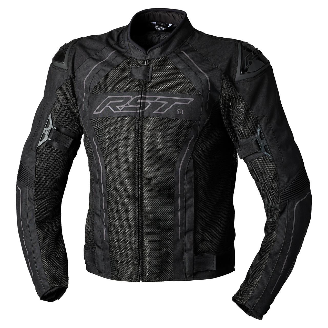 Rst S1 Mesh Ce Mens Textile Motorcycle Jacket Black